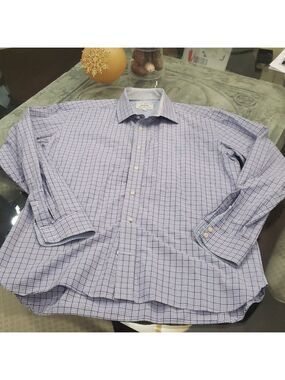 TED BAKER MEN'S CHECKERED DRESS SHIRT LARGE